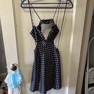 Zara polka dot cut out mini dress size S